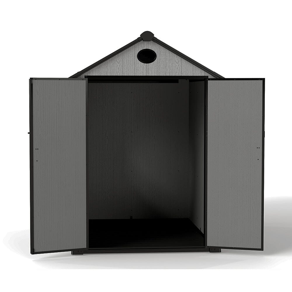 6'x8'ft/8'x8'ft/8'x12'ft/8'x16'ft Gray Wood Grain Plastic Tool Shed Living and Home 