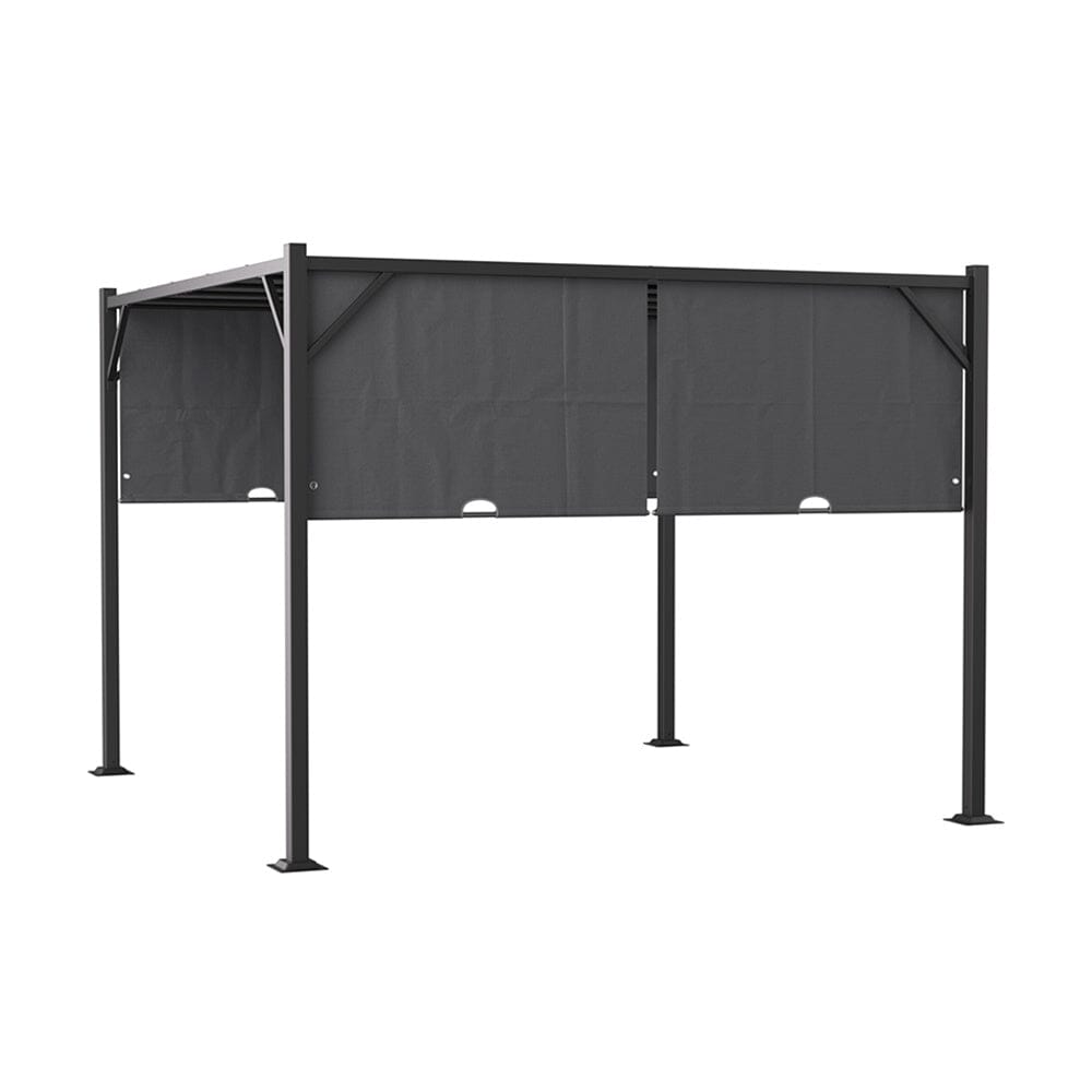 Luxury Outdoor Steel Pergola with Retractable Canopy Living and Home 
