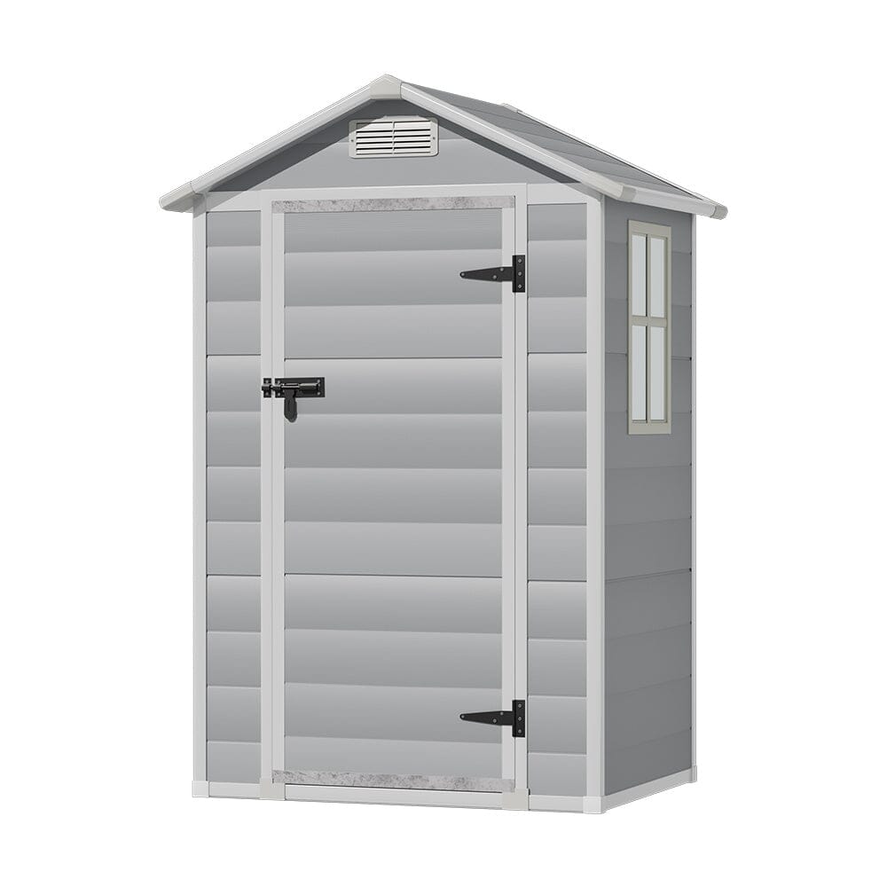 4×3ft Plastic Grey Garden Sanctuary Storage Shed with Lockable