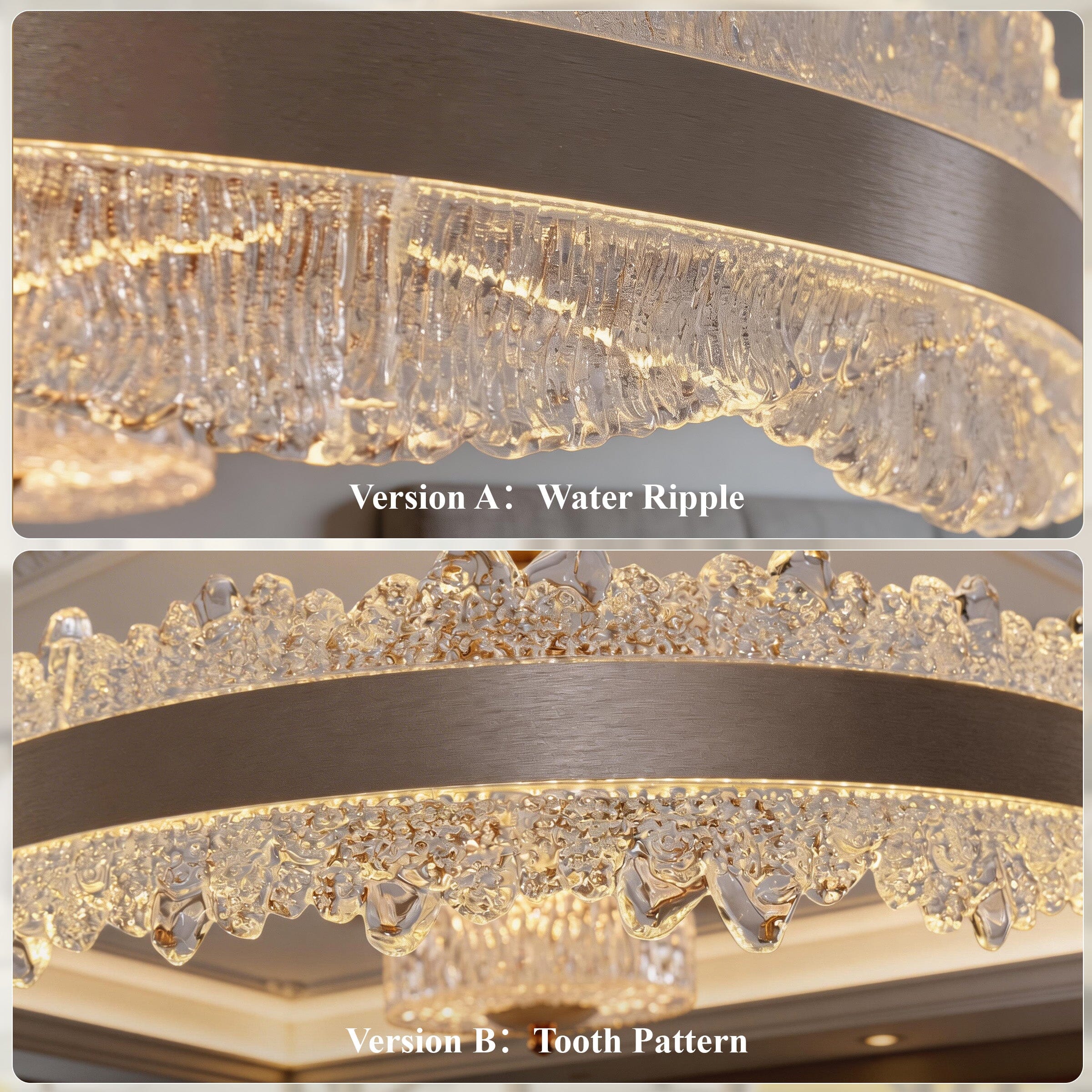 Lightsin Luxury Gold Frame LED Ceiling Fan Light with Retractable Blades Lightsin UK 
