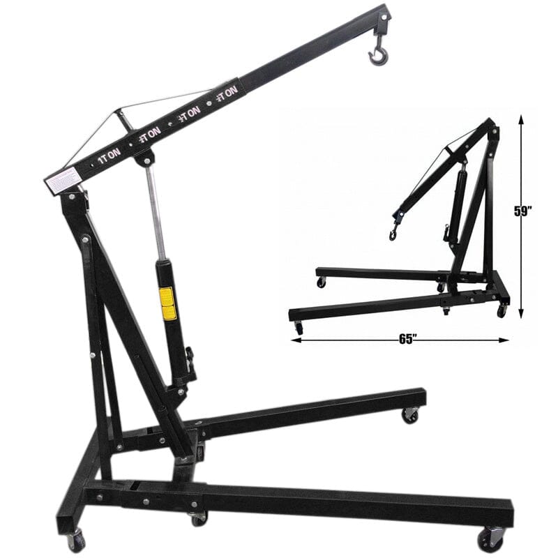 Mobile Folding Hydraulic Engine Crane 2200lb Living and Home 