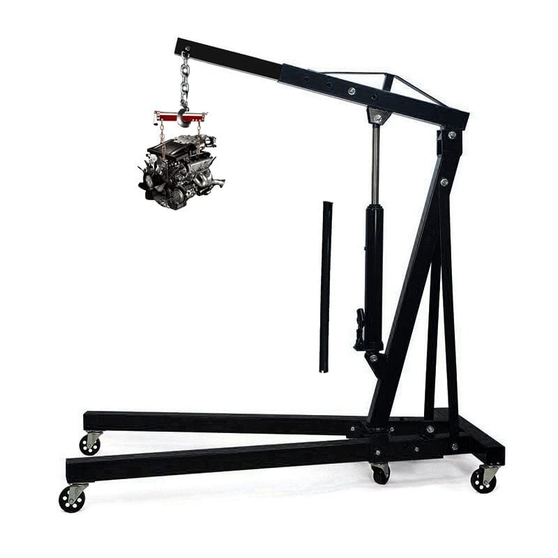 Portable Hydraulic Engine Crane 2 Ton 4400lb Folding Hoist with Hooks Living and Home 
