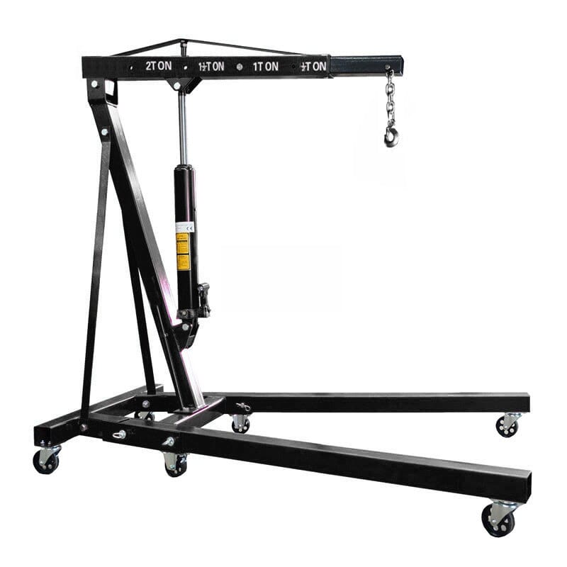 Portable Hydraulic Engine Crane 2 Ton 4400lb Folding Hoist with Hooks Living and Home 