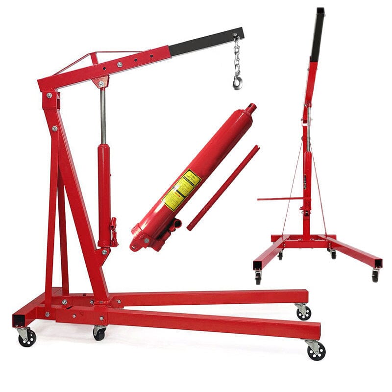 Portable Hydraulic Engine Crane 2 Ton 4400lb Folding Hoist with Hooks Living and Home 