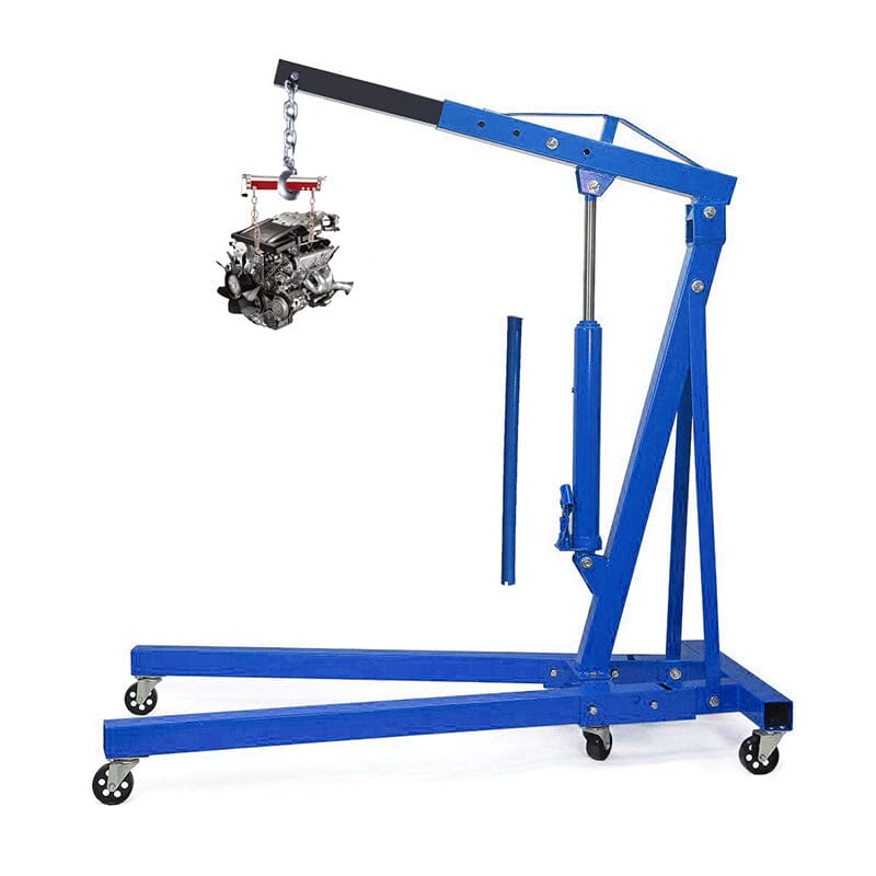 Portable Hydraulic Engine Crane 2 Ton 4400lb Folding Hoist with Hooks Living and Home 