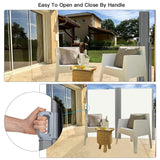 Retractable Double Side Awning - White Water Resistant Patio Awnings Living and Home 
