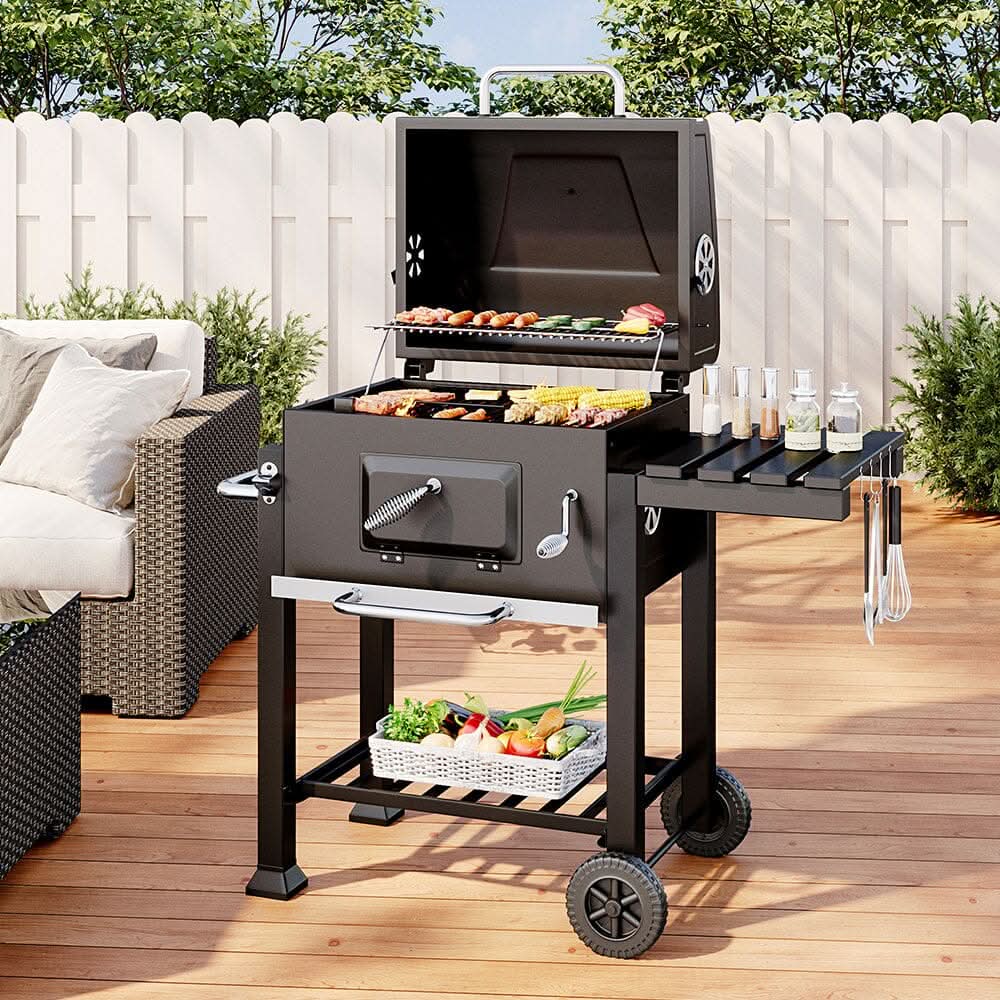 3ft BBQ Grill Barrel Side Table