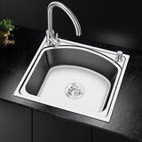 Stainless Steel Kitchen Sink Single Bowl Catering Living and Home Version B 