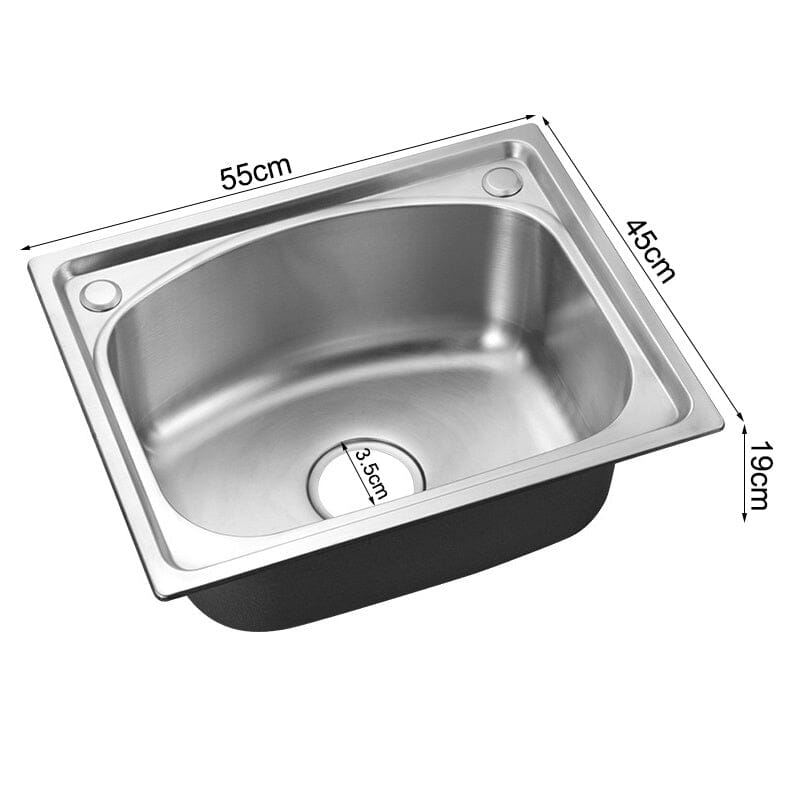 Stainless Steel Kitchen Sink Single Bowl Catering Living and Home 