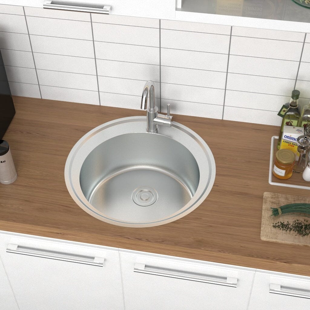 Stainless Steel Kitchen Sink Single Bowl Catering Living and Home 