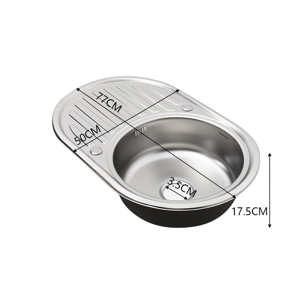 Large Inset Stainless Steel Kitchen Sink Living and Home 