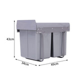 40L Pull Out Recycling Waste Bin Kitchen Waste Bins Living and Home 