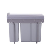 30/40L Grey Pull Out Recycling Waste Bin for Kitchen Kitchen Waste Bins Living and Home 