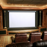 Manual Pull Down Retractable Projector Screen 4:3 Projector Screens Living and Home 