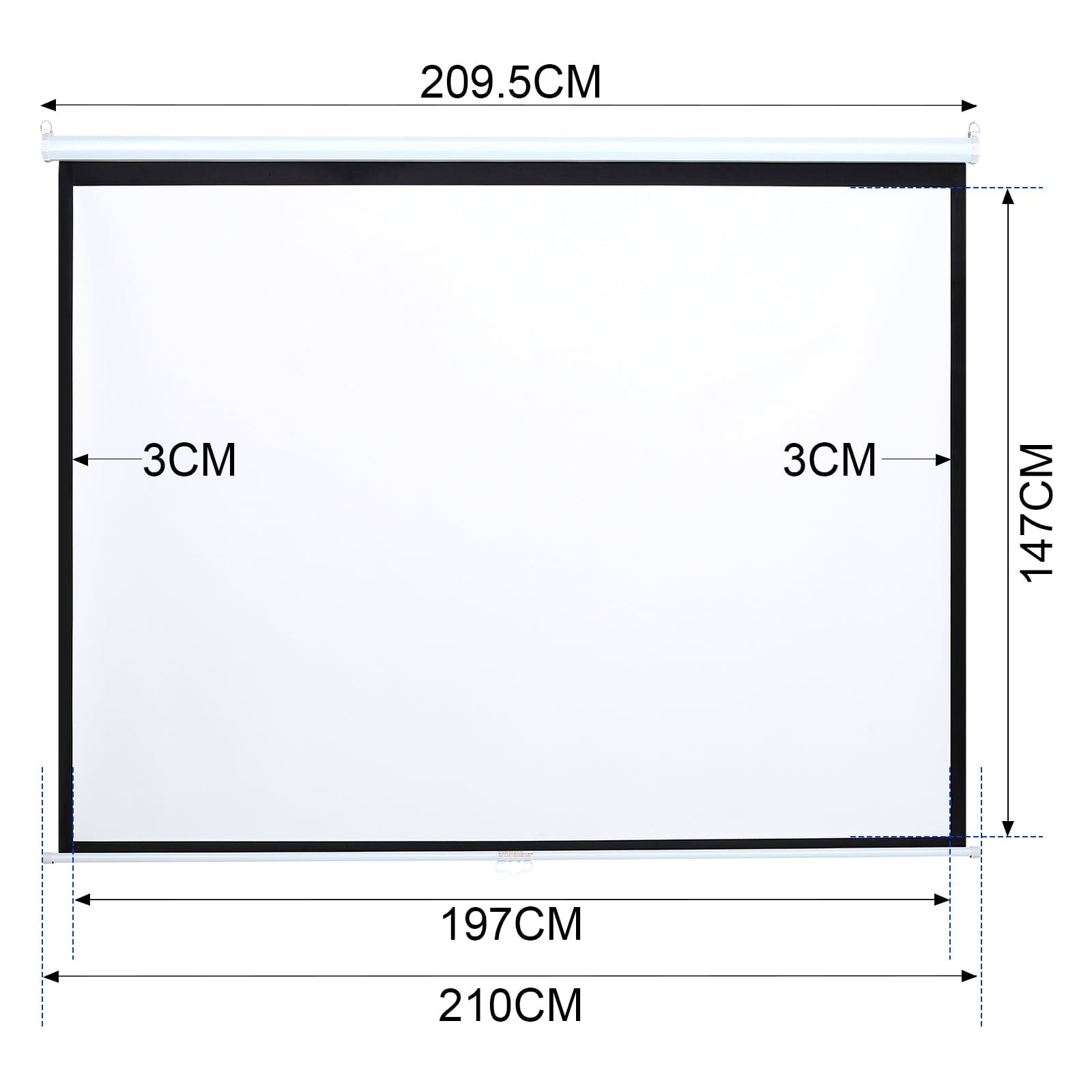 Manual Pull Down Retractable Projector Screen Projector Screens Living and Home 