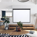 4:3 Projector Screen with Manual Pull Down for Home Theater Projector Screens Living and Home 165cm W x 124cm H 