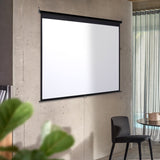 4:3 Projector Screen with Manual Pull Down for Home Theater Projector Screens Living and Home 238cm W x 177cm H 