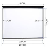 4:3 Projector Screen with Manual Pull Down for Home Theater Projector Screens Living and Home 