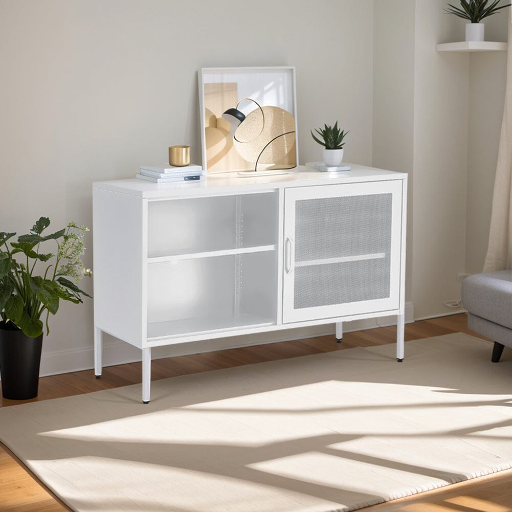 Freestanding Steel File Filing Cabinet with Open Shelves Living and Home 