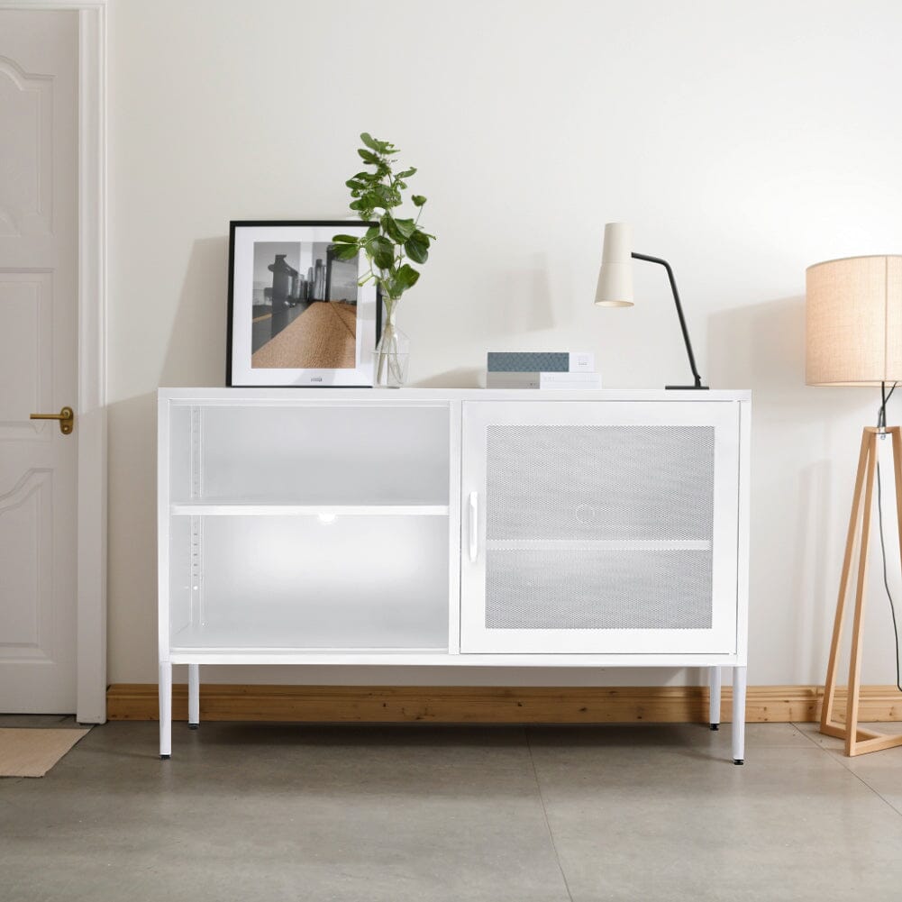 Freestanding Steel File Filing Cabinet with Open Shelves Living and Home 