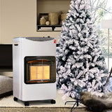 Black 4.2KW Portable Heater Free Standing Heating Cabinet Butane Gas Heater Space Heaters Living and Home White 