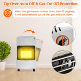 Black 4.2KW Portable Heater Free Standing Heating Cabinet Butane Gas Heater Space Heaters Living and Home 