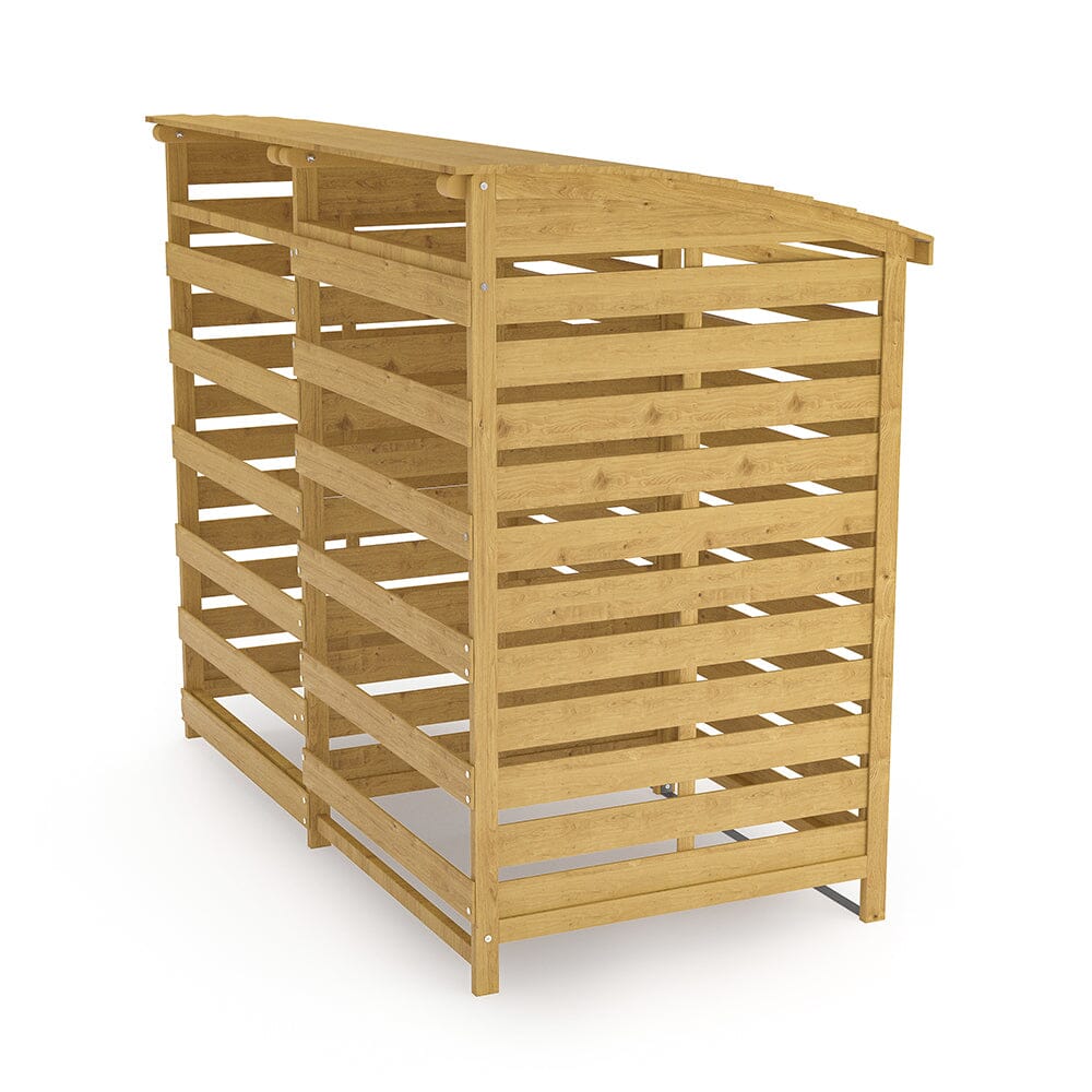 Outdoor Spruce Wood Trash Can Storage Shed Living and Home 