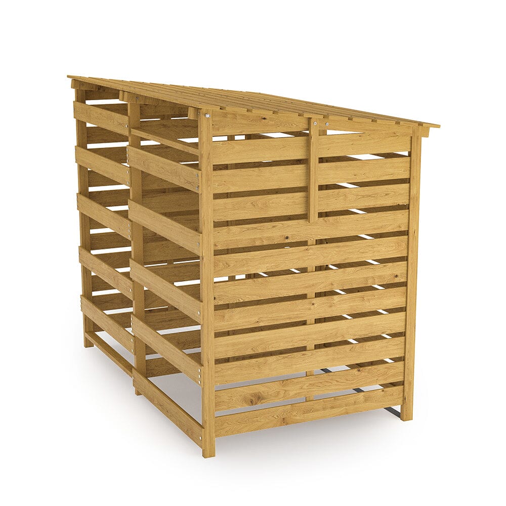 Livingandhome Outdoor Spruce Wood Trash Can Storage Shed Living and Home 