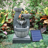 Water Fountain Rockery Decoration Solar Powered for Outdoor Decoration