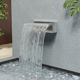 30cm Back Entry Stainless Steel Water Blade Fountains Living and Home 