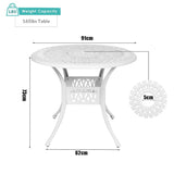 Garden Bistro Table Round Hollow Table with Parasol Hole Garden Dining Tables Living and Home 