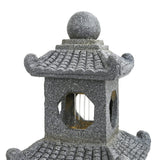 Pagoda Solar Garden Fountain with LED Lights Fountains Living and Home 