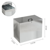 Large Galvanized Feed Storage Bin with One Compartment Garden Storage Boxes Living and Home 