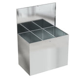 Large Galvanized Feed Storage Bin with One Compartment Garden Storage Boxes Living and Home 