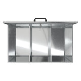 Large Galvanized Feed Storage Bin with One Compartment Garden Storage Boxes Living and Home 