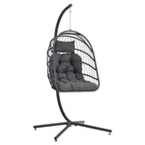 Hanging Chair with Stand and Cushion Patio Swing Chairs Living and Home 