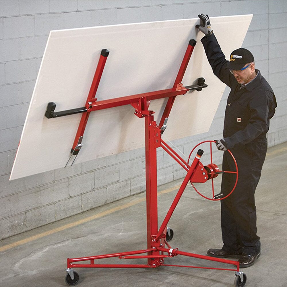 16FT Drywall Lifter Panel Hoist Rolling Caster Construction With