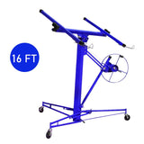 16FT Drywall Lifter Panel Hoist Rolling Caster Construction With Lockable Wheels Cranes Living and Home 