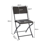 Set of 2 Outdoor Rattan Plastic Folding Chairs for Parties Events and More Garden Dining Sets Living and Home 