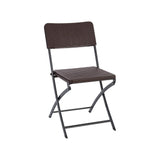 Set of 2 Outdoor Rattan Plastic Folding Chairs for Parties Events and More Garden Dining Sets Living and Home 