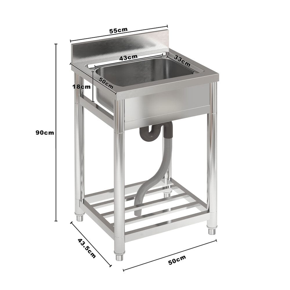 Stainless Steel One Compartment Commercial Sink Living and Home 