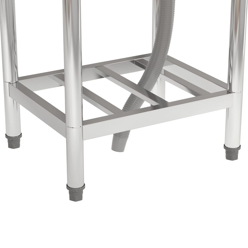 50cm W Silver Kitchen Commercial Sink Stainless Steel with Shelf