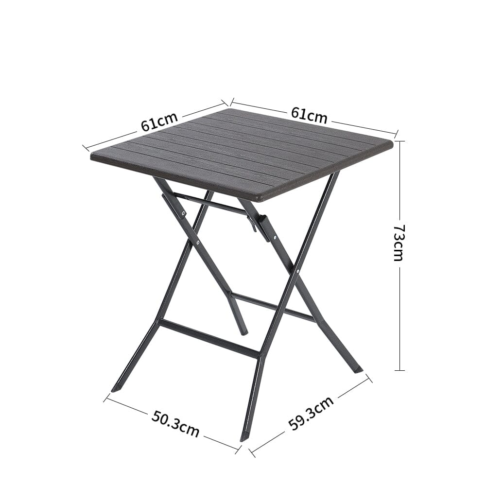 81cm Height 3Piece Plastic Outdoor Folding Table and Chairs Set
