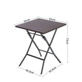 3-Piece Plastic Outdoor Folding Table and Chairs Set Garden Dining Sets Living and Home 