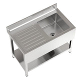 Stainless Steel Hand Wash Basin with Front Side Living and Home 