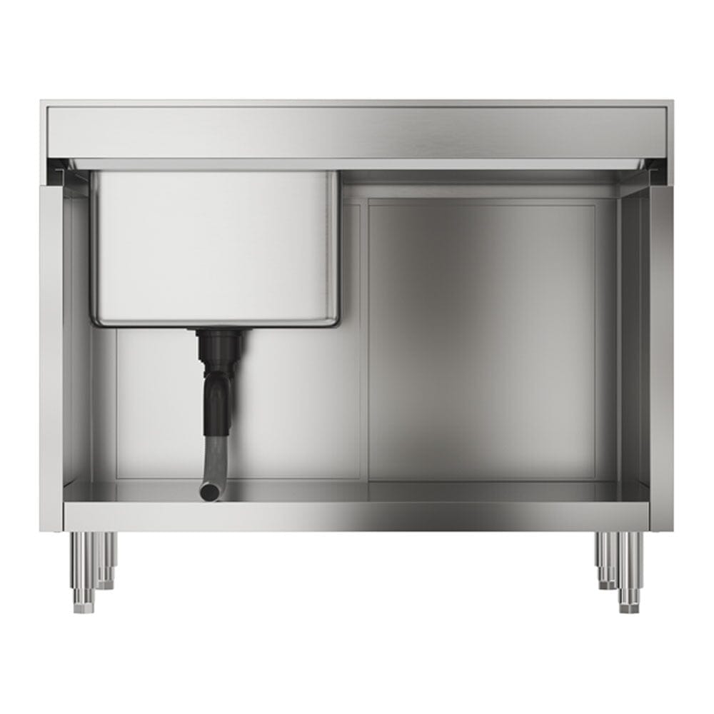 Dismantlable 201 Stainless Steel Single Sink Cabinet with Left-Side Sink Living and Home 