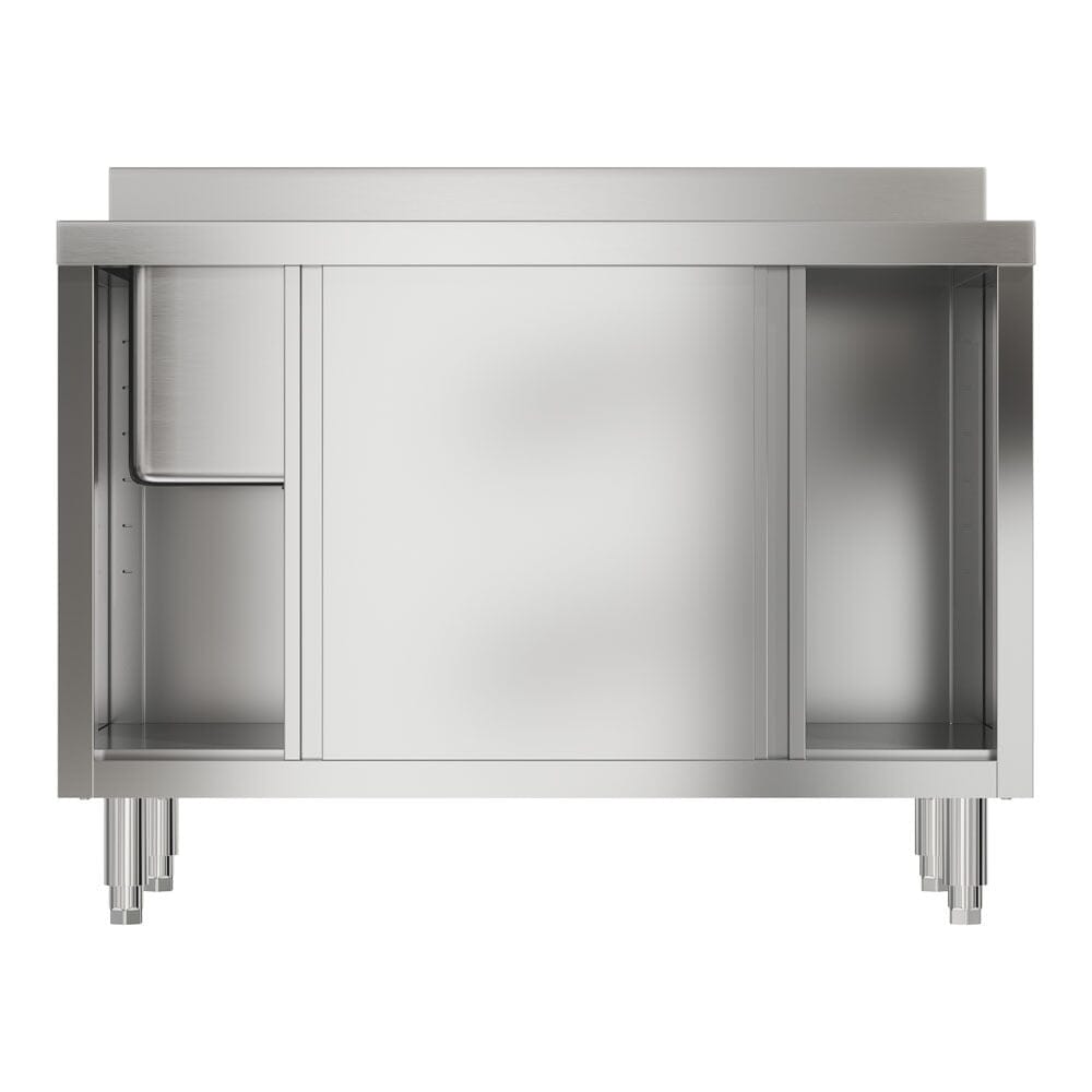 Dismantlable 201 Stainless Steel Single Sink Cabinet with Left-Side Sink Living and Home 