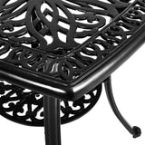 Square Cast Aluminum Outdoor Bistro Table Black Garden Dining Tables Living and Home 
