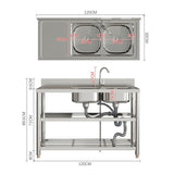 Stainless Steel One Compartment Sink with Shelves Living and Home 