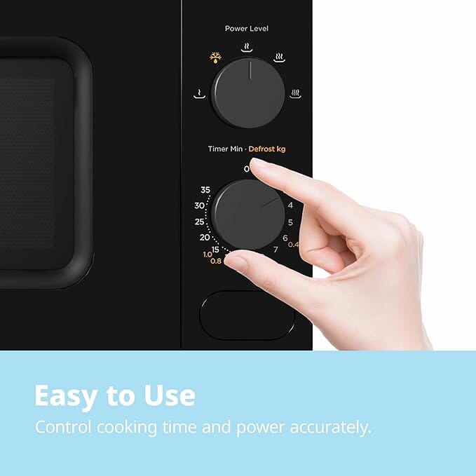 700W 20L Countertop Microwave Oven with Dual Knob Living and Home 